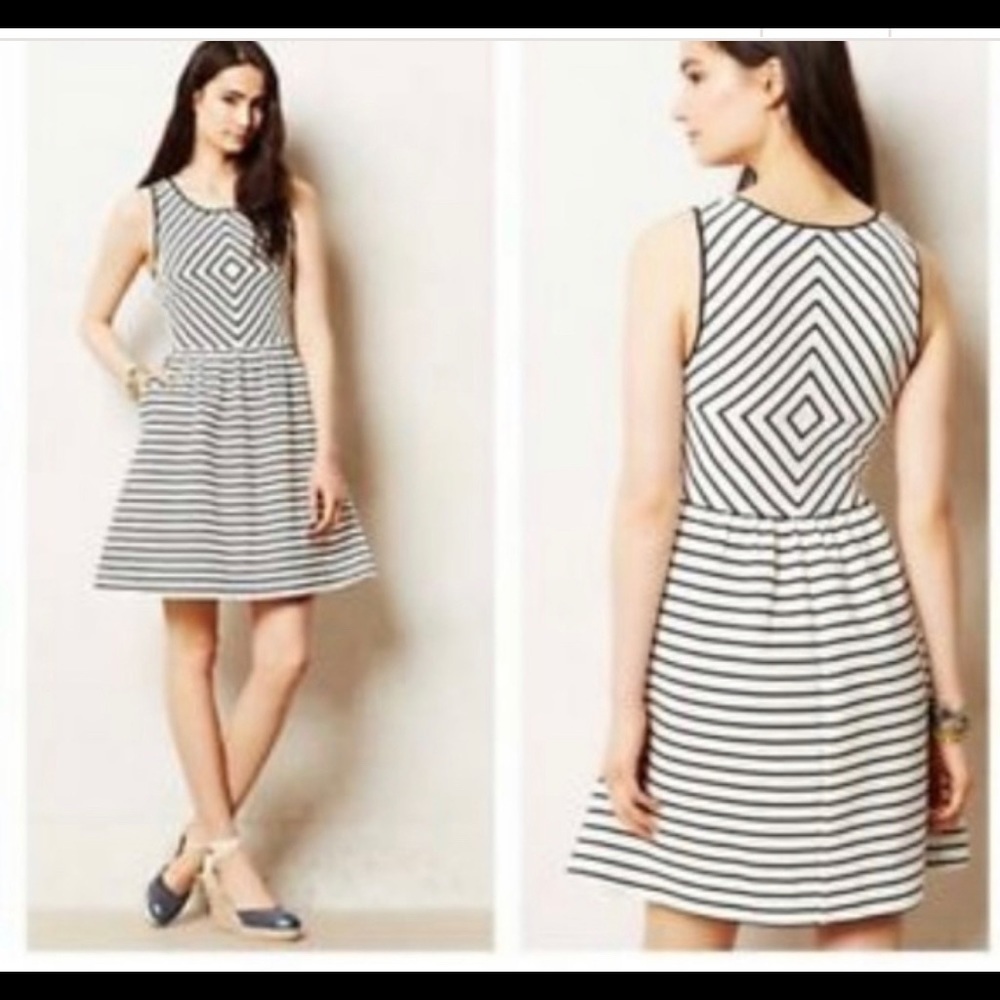 Anthropologie Maeve black and white tank dress - Picture 4 of 7